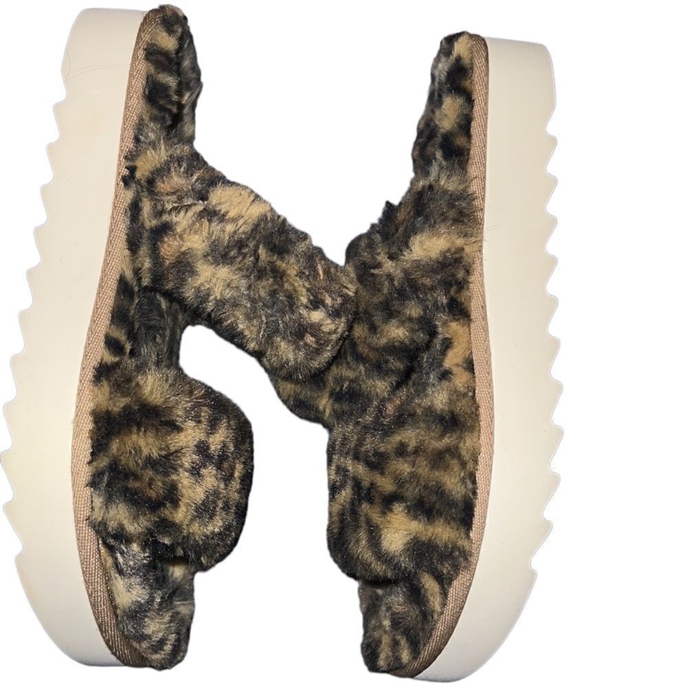 Koolaburra by Ugg Animal Print Fur Sandals Size 5 - Picture 4 of 6